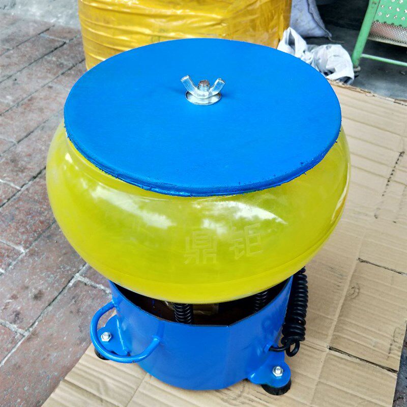 12寸古形抛光振机PU桶胶斗震桶震动研磨机翡翠蜜蜡玉石玛瑙抛光机