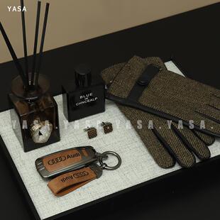 YASA【入户托盘组合】样板房玄关柜面香薰男手套汽车钥匙道具软装