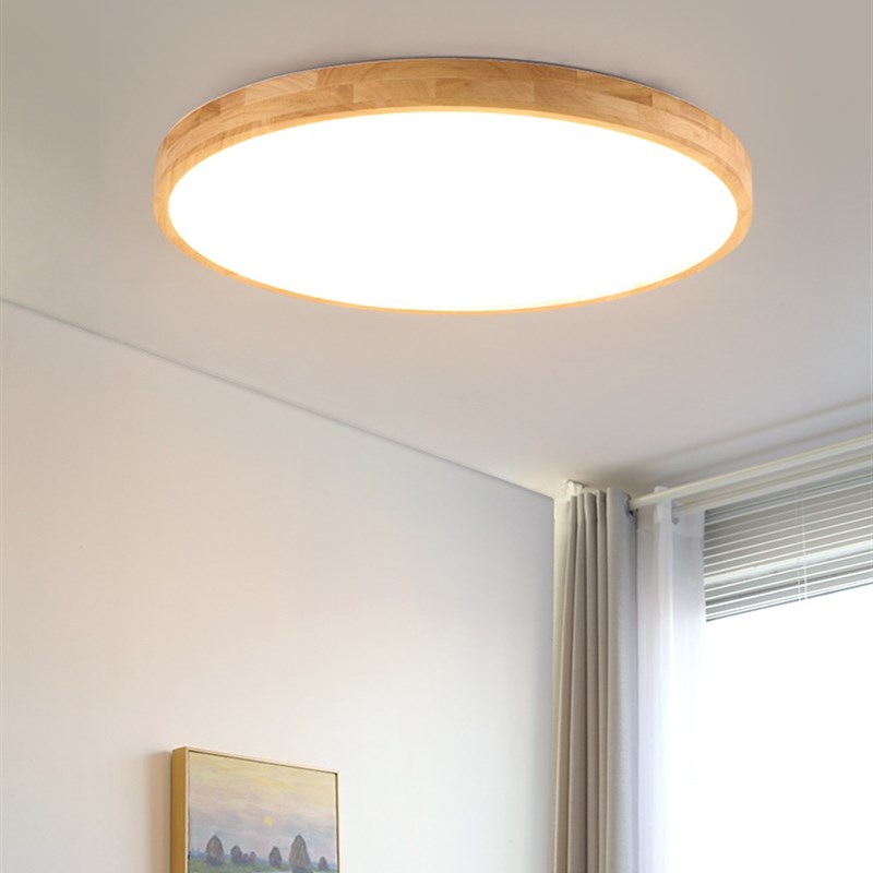 新款北欧原木吸顶灯现代t简约客厅卧室灯创意个性网红主卧灯具