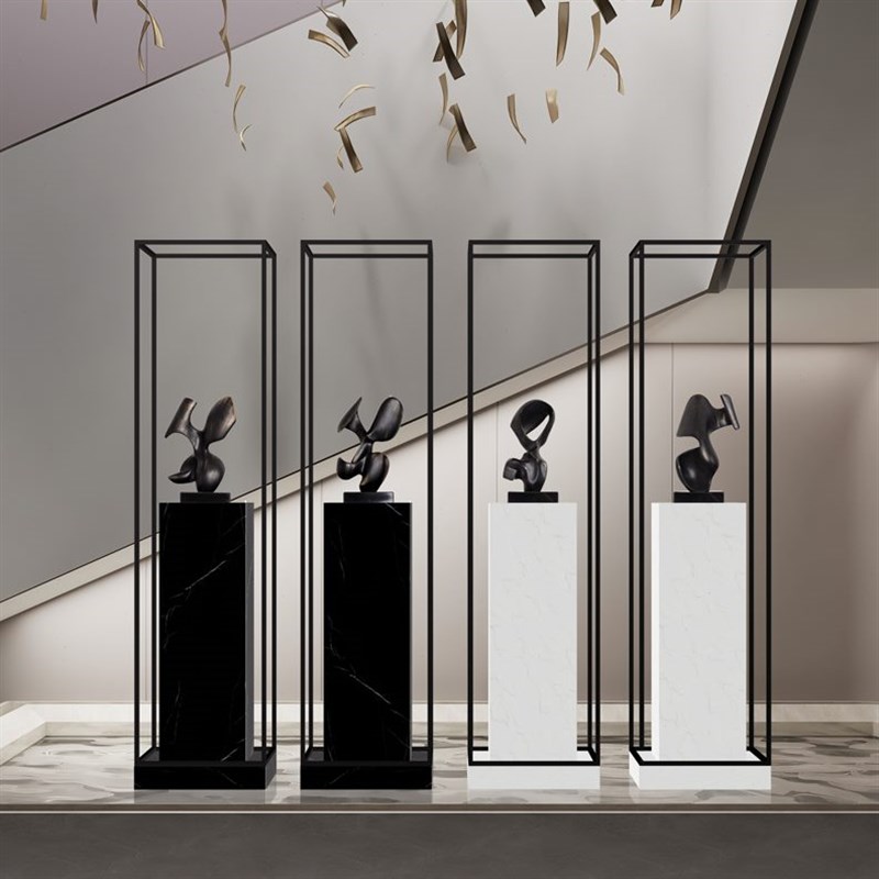 商业基大堂摆台落地台大厅v售楼处装饰雕塑酒店座摆件大理石底座