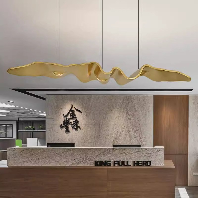 售楼部沙盘飘带吊灯后现代吧x台酒店大堂宴会厅商场造型艺术工程