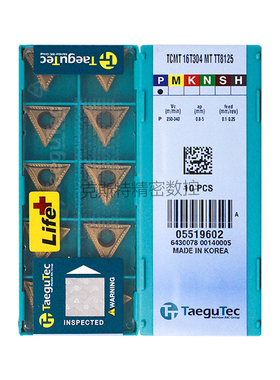 韩国特固克 Taegutec数控刀片 TCMT16T304-MT TT8125 加工钢件