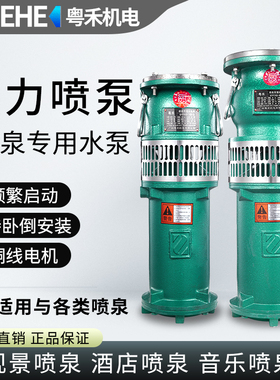 粤禾QYP油浸式潜水泵QSP喷泉专用泵水景景观喷泉380V大流量工业泵