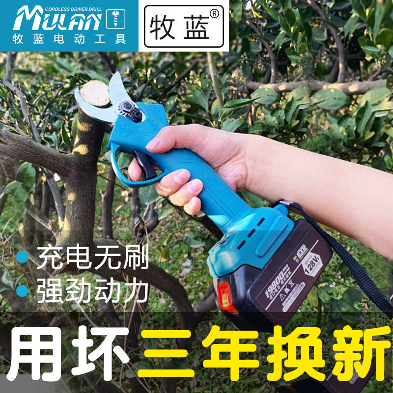 德国电动剪刀剪树枝果树进口充电式修枝剪子专用锂电园林修剪神器