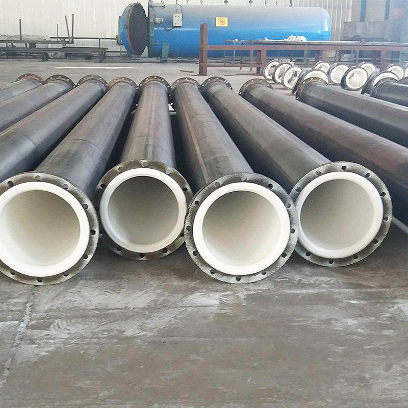 现货化龙工钢衬塑复DN200合管道衬四氟管道衬铁氟喷涂钢氟管四道