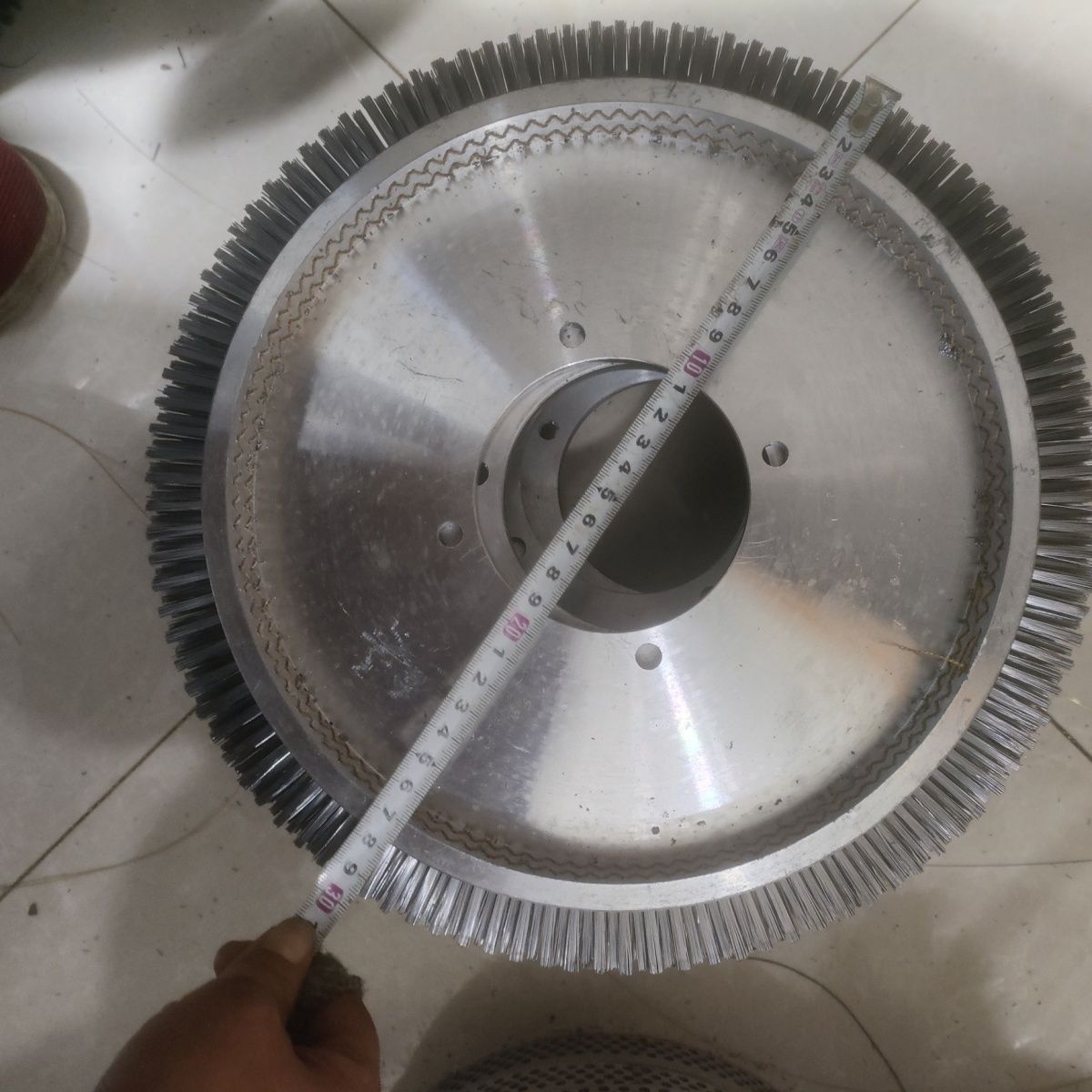 印染涂层定型机毛刷轮260大铝纯手工压布轮钢丝尼龙丝毛刷轮