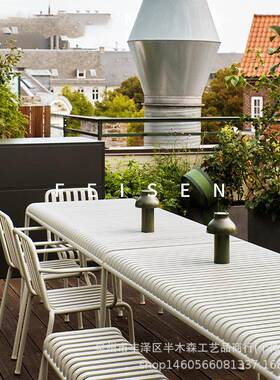 EPU白色户外休息桌椅简约现奶代店啡厅网红露天室外休闲桌椅咖茶