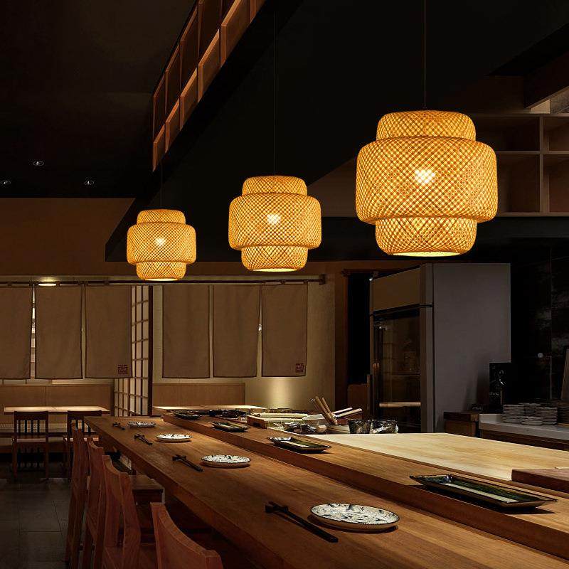 竹编艺吊民灯竹346禅意室茶中式餐厅宿灯具灯笼藤,家装灯饰光源,智能吊灯,淘宝优惠券,粉丝福利购,淘宝优惠卷