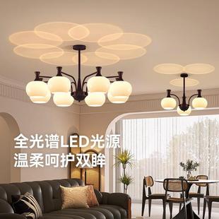 胡桃木色复407古中古客风投影大厅房 新中式 法间式 厅5吊灯202新款