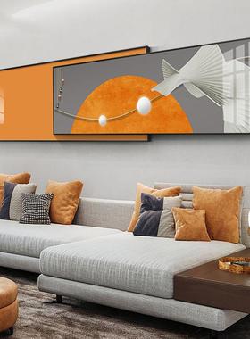 现简约客CT-A080厅装饰画奢大气发沙背景墙挂画卧室床头抽象叠加
