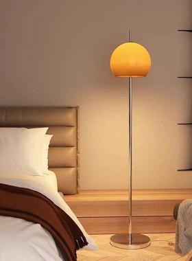 菇落地灯卧室床头灯包豪复中斯古护眼玻璃网蘑红古落日月光落9779