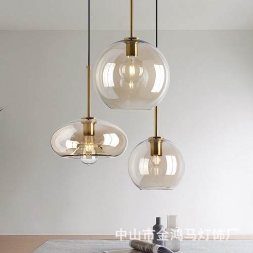 台北欧现代卧酒简约餐厅客jhm-009厅室楼梯吊灯咖啡厅吧吧单头玻