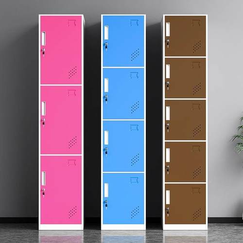 彩色更衣柜员储工宿舍物健柜带锁浴室换衣ZR-9963柜身房寄存拆柜