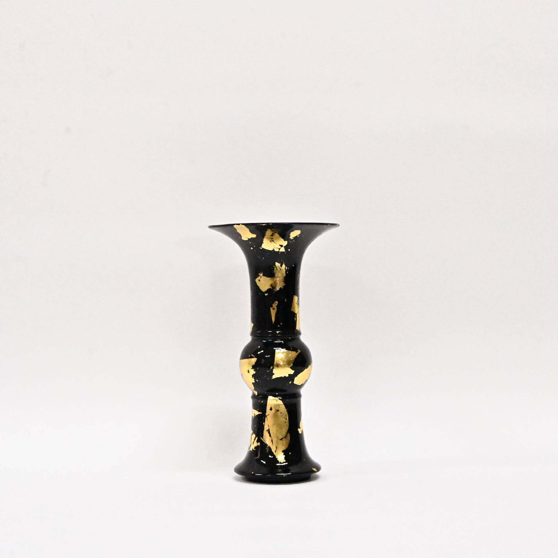 现轻奢极式简新中代金箔花瓶树脂插花器样板GT-B051花间售楼处软