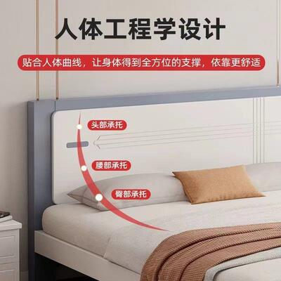 主卧FVP储双人奢床现代简约耐用木床床高端家用轻风可物实木大奶