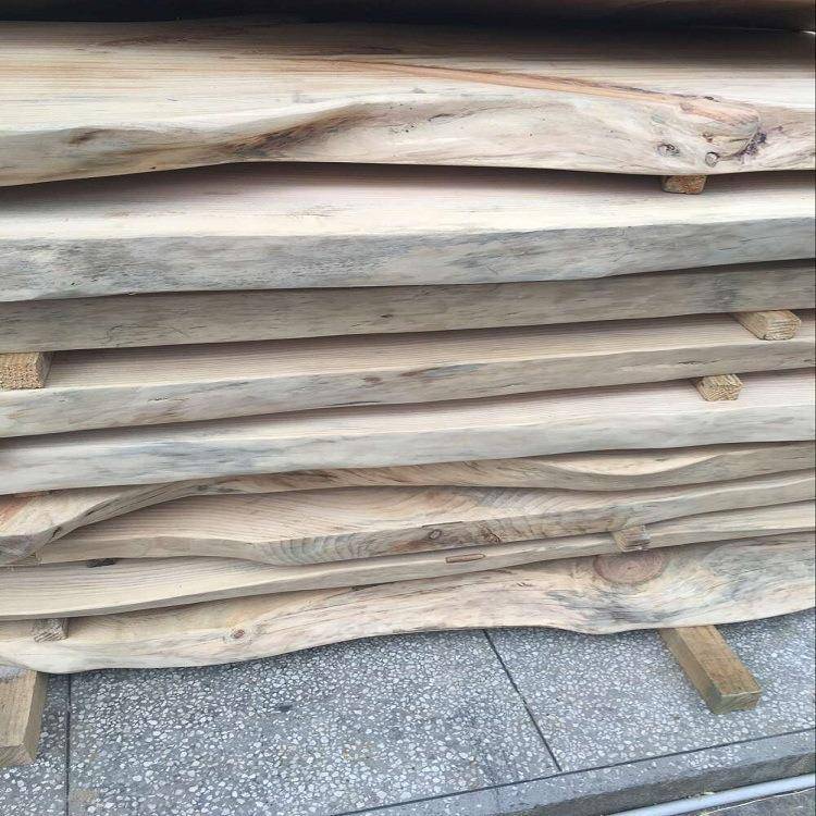 实木桌面木板不规则松木整板实板木原木然ONW边自餐面桌茶桌板