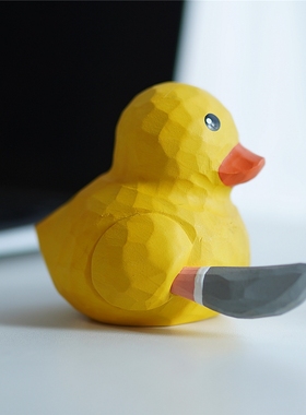 Joe的小作坊/杀掉你鸭!小木雕B桌面摆件创意搞怪可爱车载生日礼物