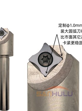 舍弃式内R倒角刀片 边角圆弧刀粒RC12  RC06 R0.5-R6倒角刀杆SD16