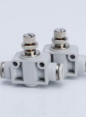 精品白色气动气管接头管道节流阀SA4 SA6 SA8 SA10 SA12管道阀
