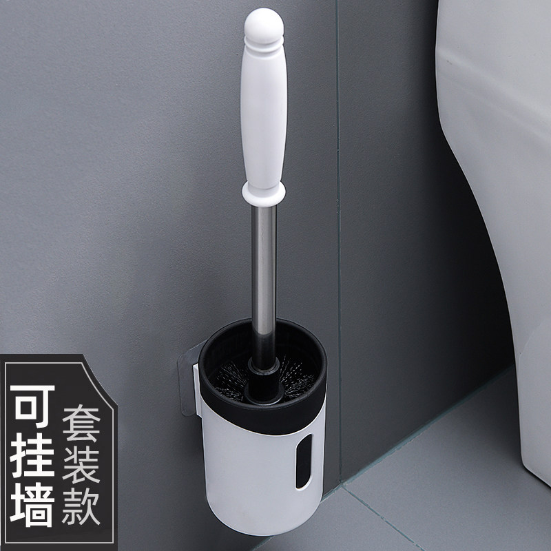 挂墙式马桶刷神器套装家用无死角壁挂卫生间厕所清洁刷放置物架盒图片