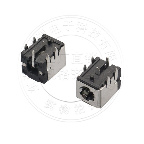 DC-007B电源插座 DC-007B 5.6x2.1mm带铁壳支架 直流电源插座母座