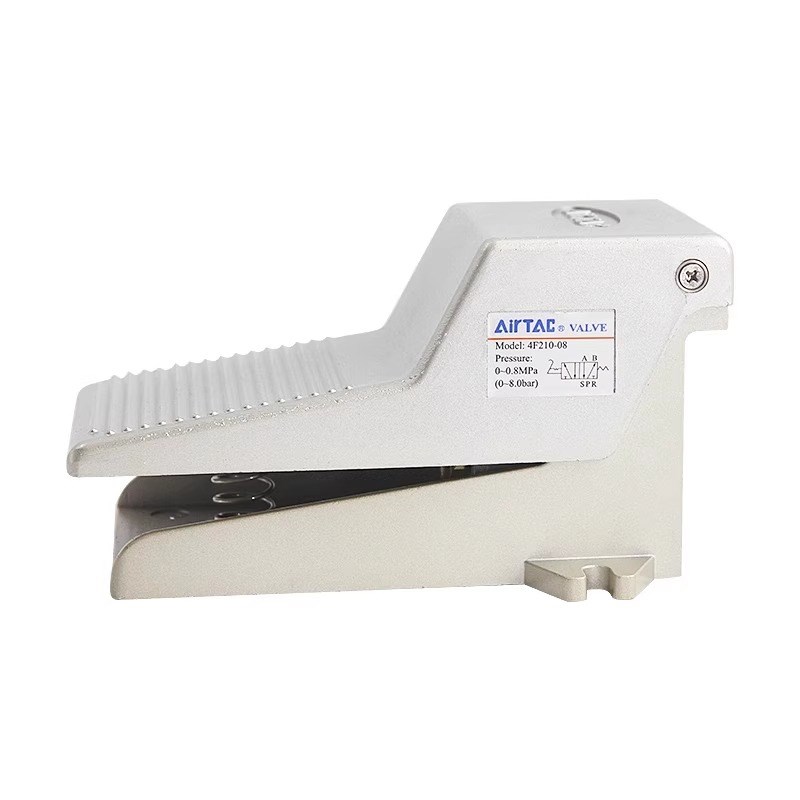 亚德客4F210-08/6气动自锁脚踏阀脚踩式3F气阀开关气缸控制器踏板