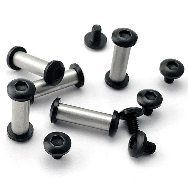 子母铆钉 不锈钢刀柄对锁扣螺丝 刀具配件 刀DIY半圆头内六角螺丝