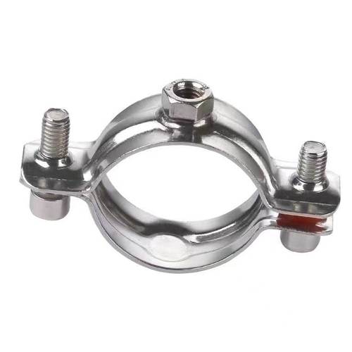 304不锈钢管支架固定圆形管道卡子M8螺母紧固管卡管子管夹卡扣箍