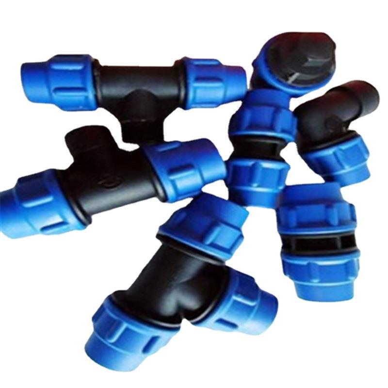 厂家现货pe快接配套管件规格全三通球阀外连焊接节水灌溉管件