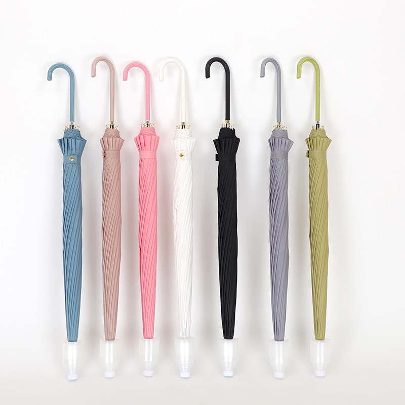 礼品订制logo16男士弯骨v广告印字加大定制柄直柄酒店新款伞雨伞