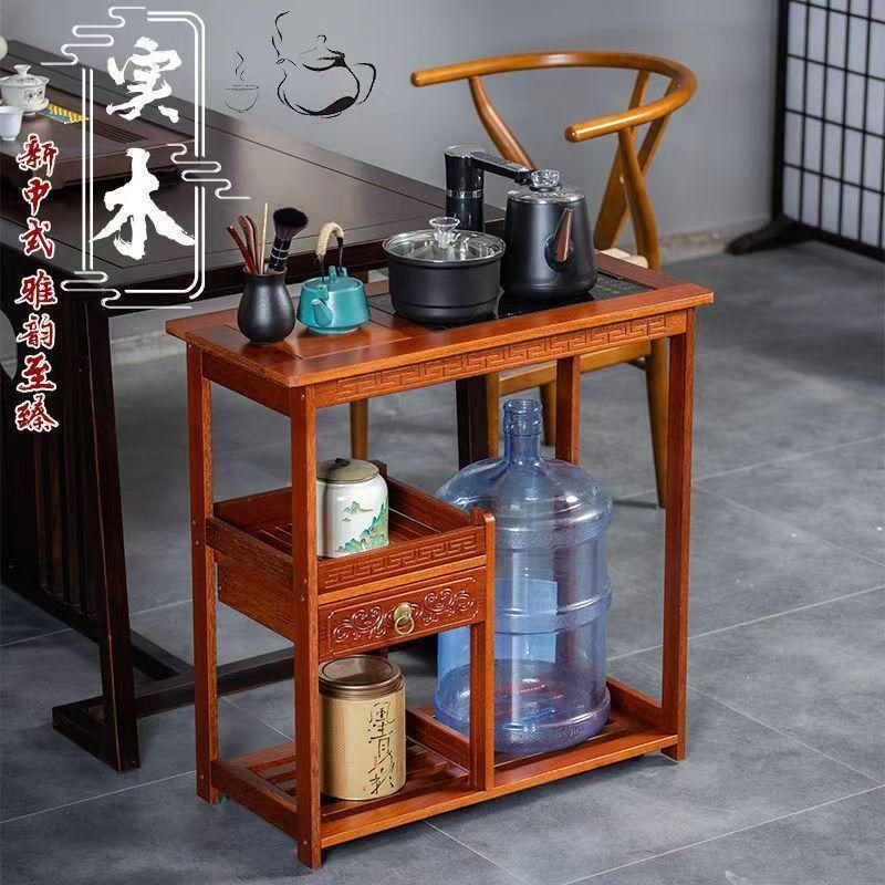 茶车可移动一体全自动茶台一整套家用烧水壶实木V茶水柜茶具客厅