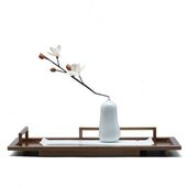 现代新中式 金属提篮摆设托盘铁艺摆件样板房间客厅茶几提盒U装 饰