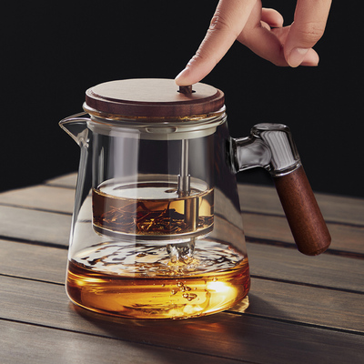 玻璃飘逸杯泡茶壶茶水q分离懒人神器一键过滤茶杯家用高档功夫茶