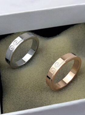 紧箍咒戒指男潮牌单身戒小众设计高级感潮流个性男款女钛钢不掉色