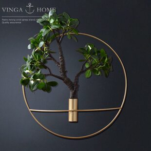 欧式家居室内金属壁挂壁饰插花器  客厅墙面背景墙点缀装饰品