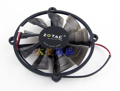全新索泰GTX650Ti/GTX650T 1GD5 2GD5 雷霆版 PC 显卡散热风扇