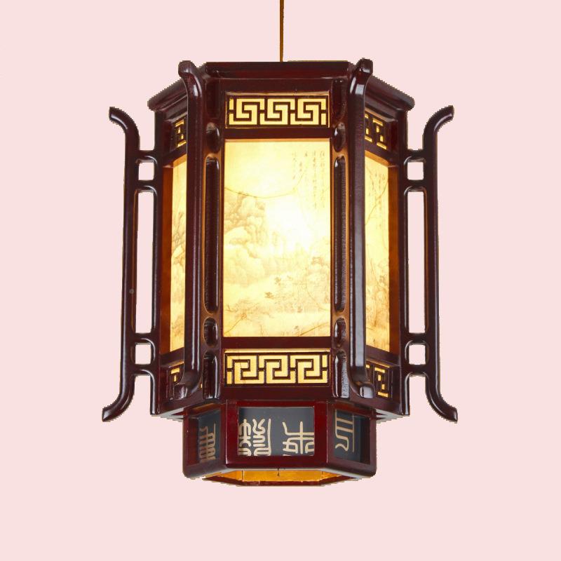 台中式仿古灯木笼吊灯实古典宫户灯屋檐走廊07608956阳茶楼餐厅外