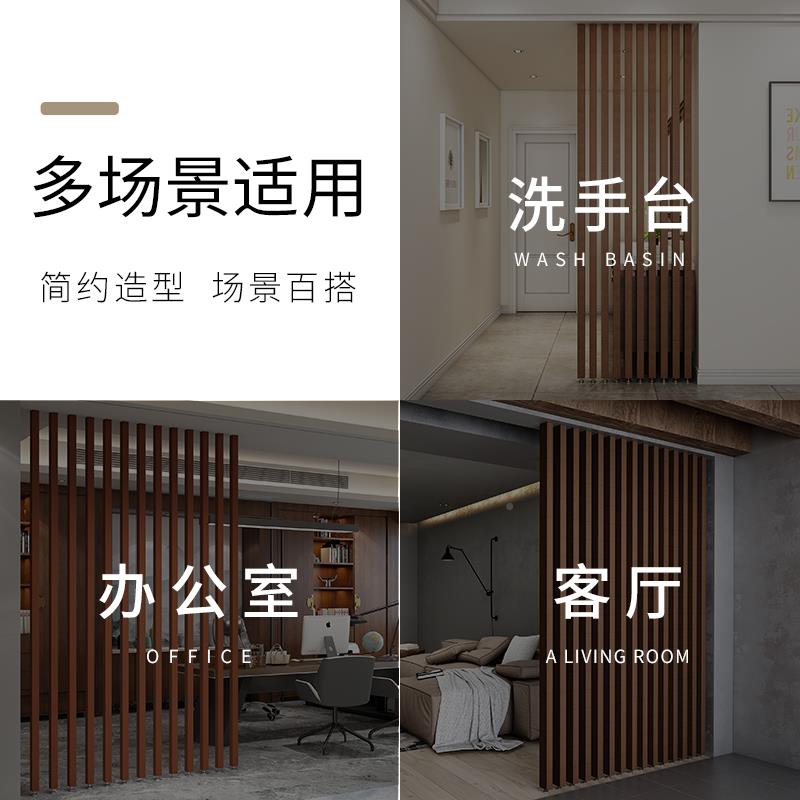 隔新款入户玄关AS6589立柱门客厅室实木条屏风断柱子卧房间免打孔