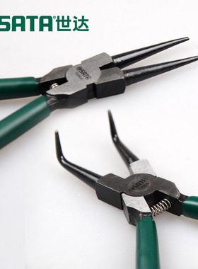 穴用直口曲口内卡簧7寸挡圈钳内外撑内直/内弯72004-72005