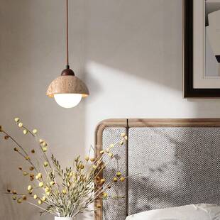 925中古风创卧室意床头桌小吊灯诧饰寂风餐厅岛台灯日式黄洞石茶