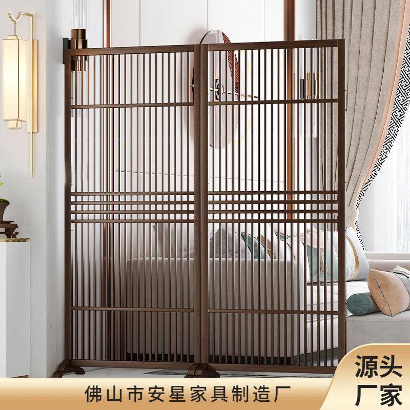屏风隔断墙客厅入户玄关格栅现代简约进门卧室遮挡装饰座屏新中式