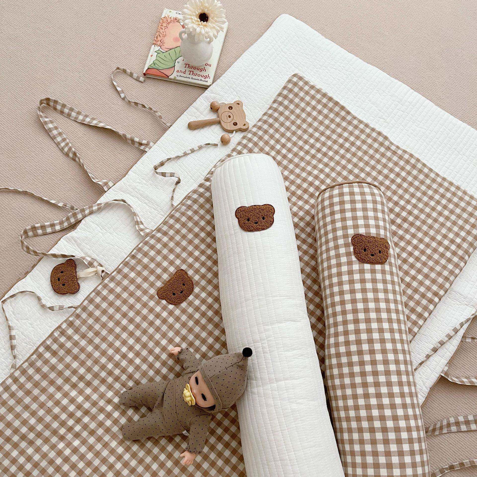 熊熊便携式手提垫子幼儿园床垫熊熊纱布毯熊熊抱枕熊熊长枕