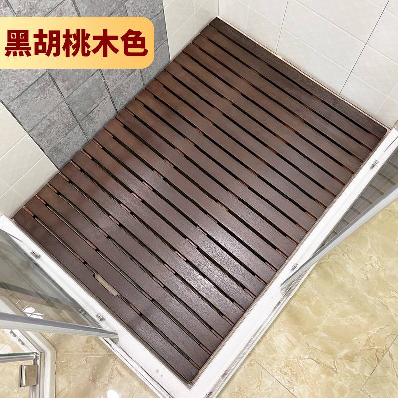 浴室木踏板防滑防腐木地垫淋浴房日式洗澡木垫隔水脚踏板理定