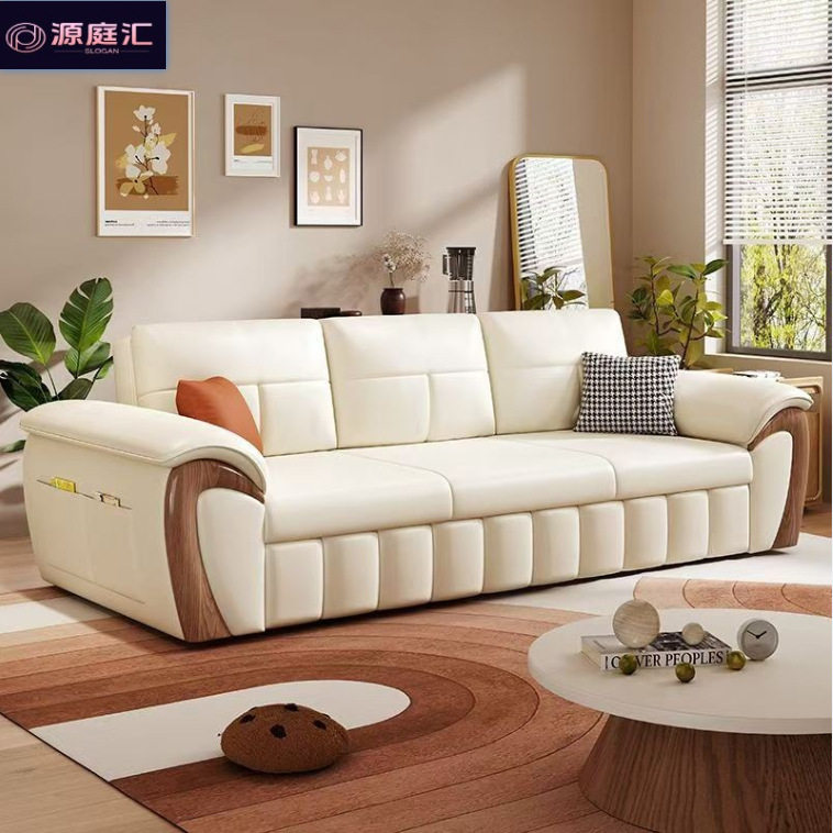 简约家用小户型高档沙发床坐卧多功能客厅折叠两用储物一体猫抓皮