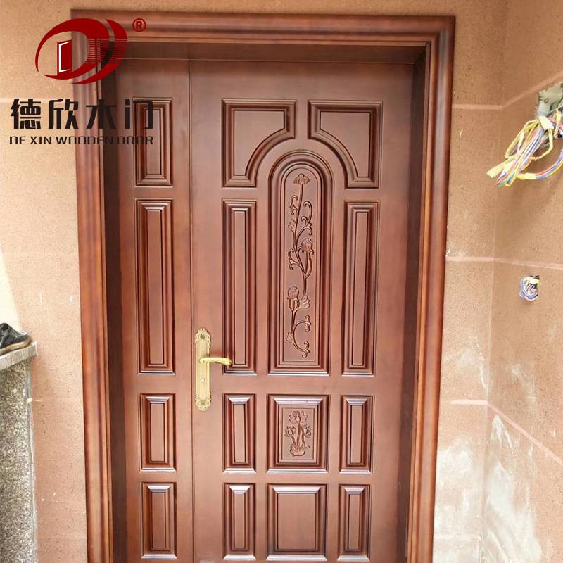 双开门厂家直销豪华别墅双开实木门中式古典庭院对开大门【下单】