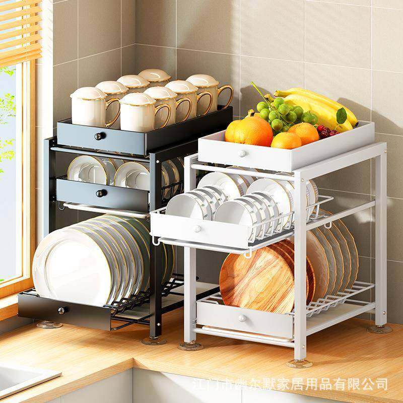 抽拉式厨房碗碟架收纳架沥水家用台式置物架碗盘架碗筷收纳盒碗柜,厨房/烹饪用具,抹布架/厨房清洁收纳架,淘宝优惠券,粉丝福利购,淘宝优惠卷