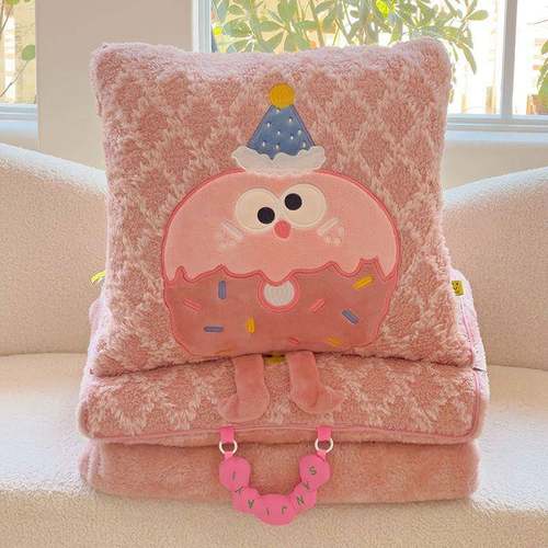 手提抱枕被子加绒保暖毯子车用办公室多功能午睡枕头车载折叠靠枕