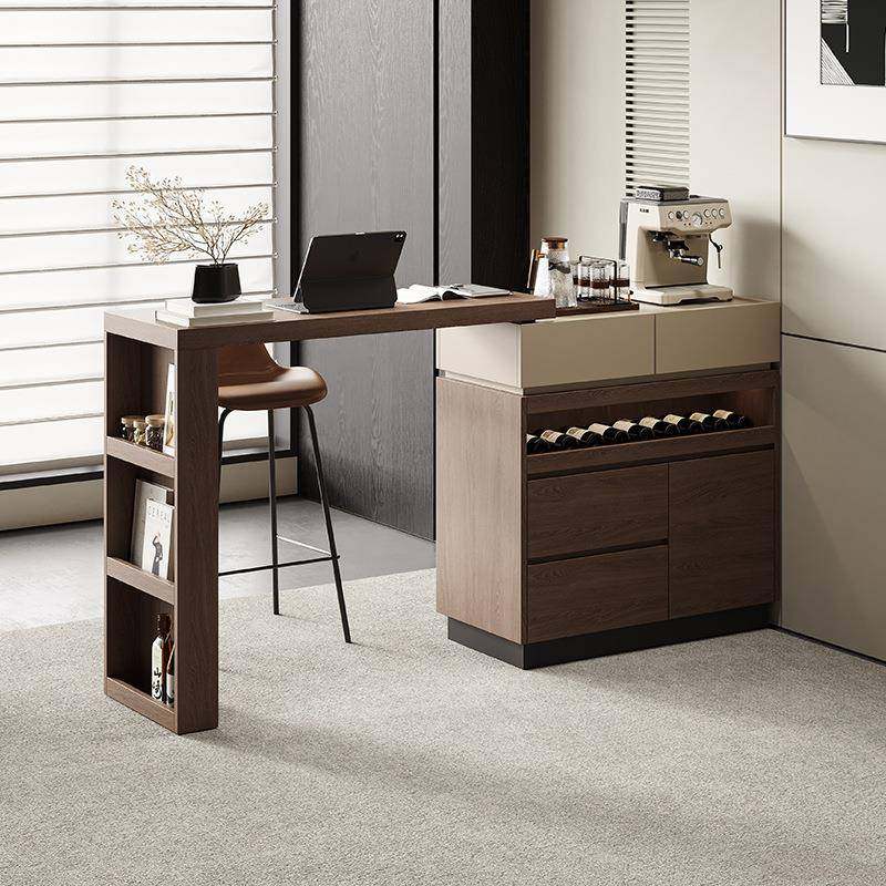 意式简约可伸缩吧台一体柜小户型家用沙发侧边柜客厅隔断储物柜,影音电器,DIY配件,淘宝优惠券,粉丝福利购,淘宝优惠卷