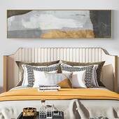 旷野之际现代轻奢卧室床头挂画黑白灰抽象装 饰画酒店客厅沙发壁画