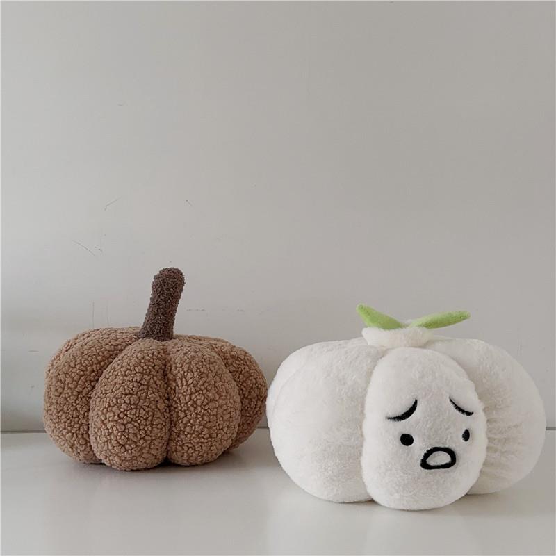 北欧ins风可爱南瓜抱枕毛绒创意客厅沙发靠垫床头花朵靠枕囧大蒜